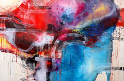 Lebendiger abstrakter Fluss von Poonam Choudhary