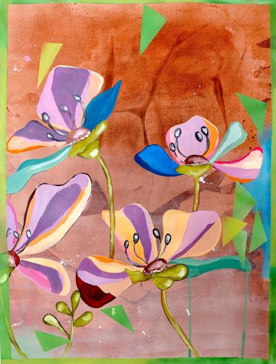 Lebendige Abstrakte Blumen von Poonam Choudhary