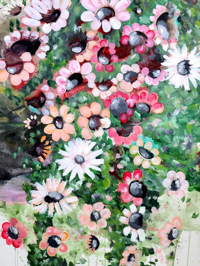 Lebendige Gartenblüten von Poonam Choudhary