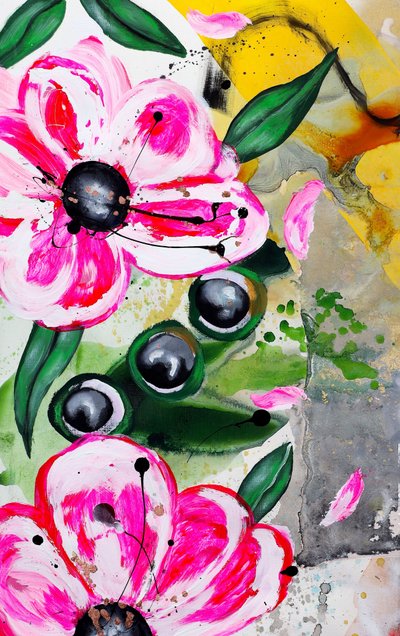 Lebendige rosa Blüten von Poonam Choudhary