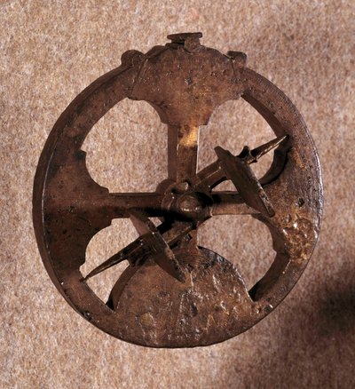 Ein Astrolabium, ein astronomisches Messinstrument, das von Seefahrern verwendet wird. Hergestellt in Portugal, 1648 von Portuguese School