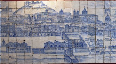 Panoramablick auf Lissabon, vor dem Erdbeben von 1755 von Portuguese School