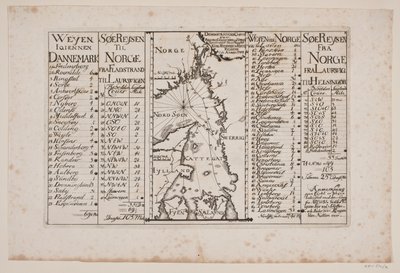 Karte von Skagerrak und Kattegat mit umliegenden Landesteilen von Poul Isac Grønvold