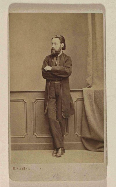 Porträt des Komponisten Bedrich Smetana von Prague . Photo studio H. Fiedler