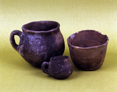 Vase und Gefäße der Hunseans-Bevölkerung von Lagozza (3100 v. Chr. - 2200 v. Chr.) in Norditalien. Jungsteinzeit. von Prehistoric Prehistoric