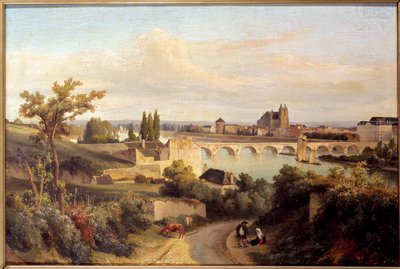 Die Brücke von Tours im Jahr 1833 von Prosper Barbot