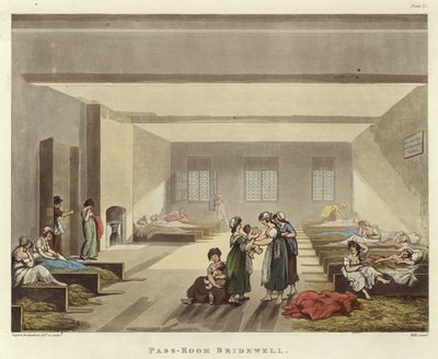 Passzimmer Bridewell von Pugin and Rowlandson