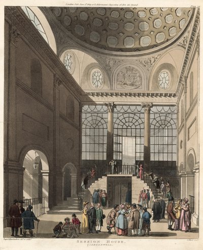 Session House, Clerkenwell, London von Pugin and Rowlandson