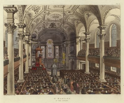 St. Martins in den Feldern von Pugin and Rowlandson
