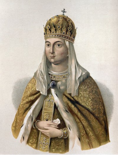 Porträt von Eudoxie Strechnieva, Frau von Zar Michael I. von Russland von Pyotr Fyodorovich Borel