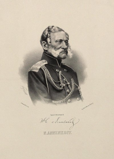 Porträt von General Nikolai Nikolajewitsch Annenkow 1799-1865 von Pyotr Fyodorovich Borel
