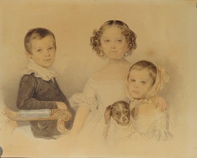 Porträt der Lanskoy-Kinder von Pyotr Fyodorovich Sokolov