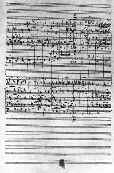 Manuskript der Partitur des Balletts Nussknacker von Piotr Iljitsch Tschaikowski von Pyotr Ilyich Tchaikovsky