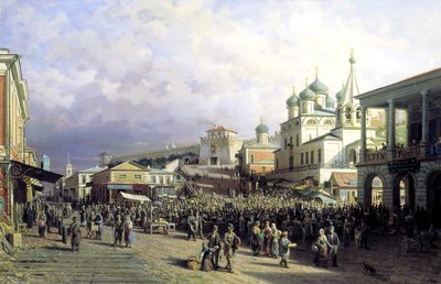 Markt in Nischni Nowgorod, 1872 von Pjotr ​​​​Petrowitsch Wereschtschagin