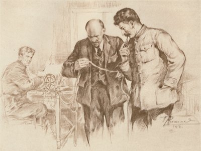 Lenin und Stalin am Direktdraht, 1918, 1939 von Pyotr Vasilyev
