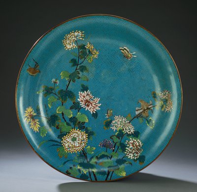 Eine große Cloisonné-Emaille-Schale, spätes 18. Jahrhundert von Qing Dynasty Chinese School