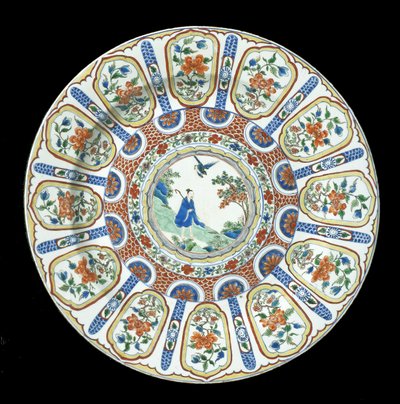 Eine große Verte-Imari-Schale, Kangxi-Periode, 1662-1722 (Porzellan) von Qing Dynasty Chinese School