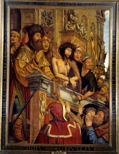 Ecce Homo Pontius Pilatus präsentiert Christus der Menge der Juden. Gemälde von Quentin Metsys (1466-1530) 16. Jahrhundert von Quentin Massys or Metsys