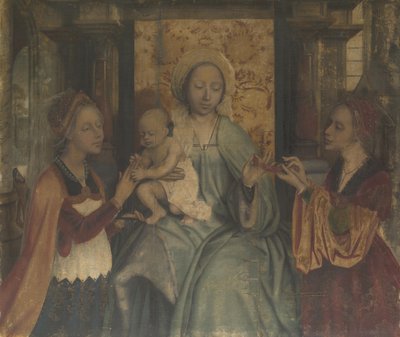 Die Jungfrau und das Kind mit den Heiligen Barbara und Katharina, ca. 1518-1525 von Quentin Massys or Metsys