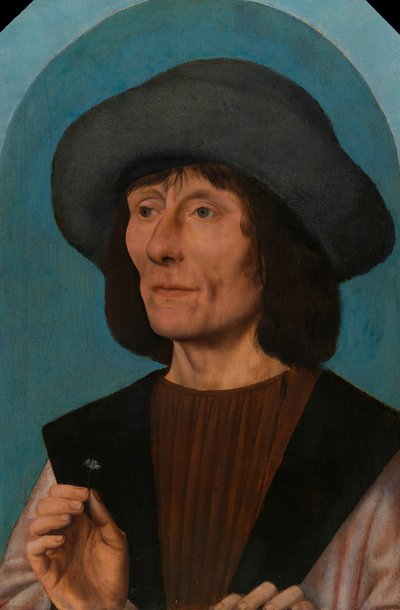 Porträt eines Mannes mit Nelke, 1500-1510 von Quentin Metsys I