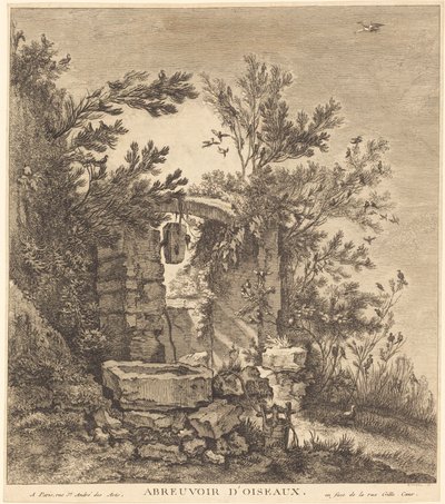 Der Vogeltränkeplatz von Quentin Pierre Chedel after François Boucher