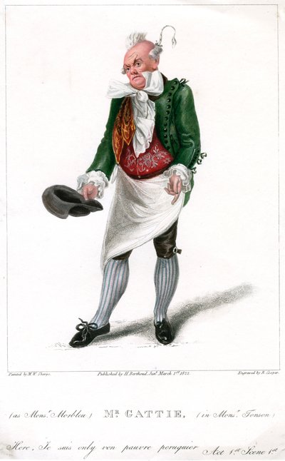 Mr. Gattie als Monsieur Morbleu in Monsieur Tonson von R. Cooper
