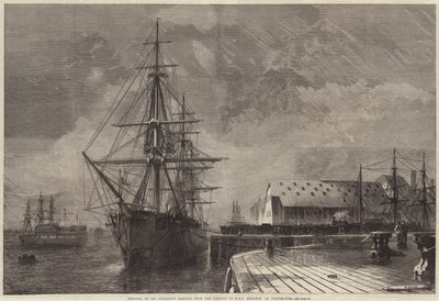 Überführung der sterblichen Überreste von Mr. Peabody vom Bahnhof zur HMS Monarch in Portsmouth von R. Dudley