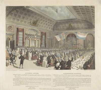 Patriotisches Mahl in London, 1813 von R. Reeves