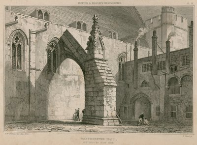 Westminster Hall, Strebepfeiler auf der Ostseite von R. W. Billings