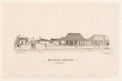 Souvenir in Padang (Sumatra) von R. Walthert (signed by artist)