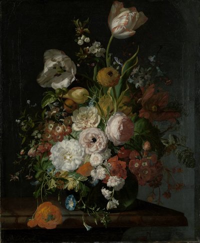 Stillleben mit Blumen in einer Glasvase von Rachel Ruysch