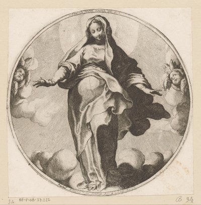 Maria in den Wolken von Raffaello Schiaminossi