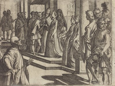 Die Verlobung von Margarete von Österreich mit Philipp III., König von Spanien [verso] von Raffaello Schiaminossi
