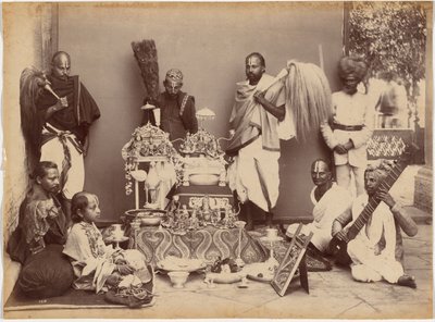 Maharaja von Rewa im Gebet von Raja Deen Dayal