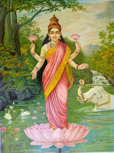 Lakshmi von Raja Ravi Varma von Raja Ravi Varma