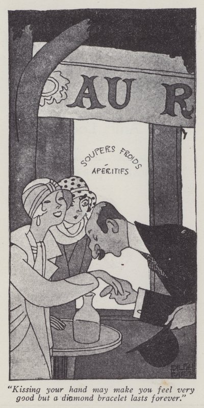 Illustration für Gentlemen Prefer Blondes von Anita Loos von Ralph Barton