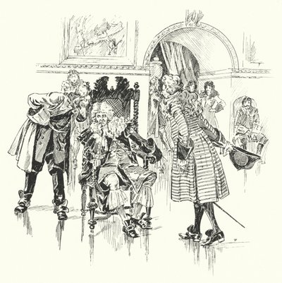 Der Empfang eines großen Mannes (Gravur) von Ralph Cleaver