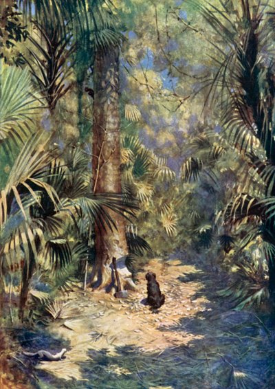 Illustration für Robinson Crusoe von Daniel Defoe von Ralph Noel Pocock