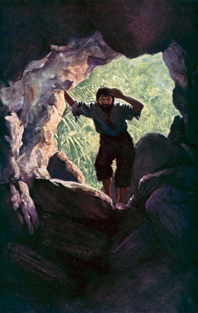 Illustration für Robinson Crusoe von Daniel Defoe von Ralph Noel Pocock