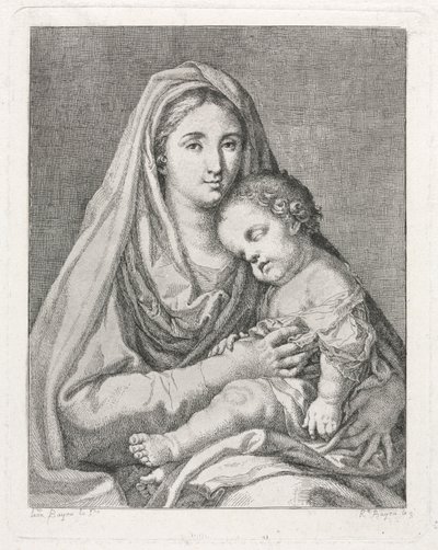 Madonna mit Kind nach Francisco Bayeu y Subias von Ramon Bayeu y Subias