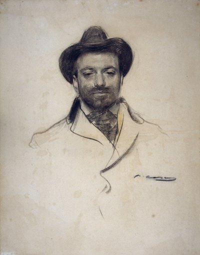 Porträt des spanischen Malers und Fotografen Jose Maria Sert (1874-1945) von Ramón Casas