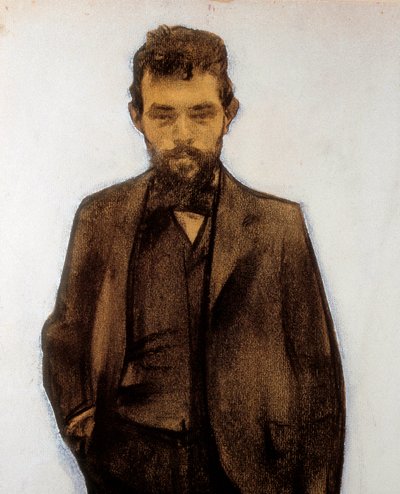 Porträt von Amadeo Vives, Komponist von Ramon Casas i Carbo