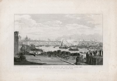 Waterloo Bridge, London, Eröffnung am 18. Juni 1817 von Ramsay Richard Reinagle