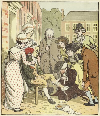 Eine Elegie auf den Tod eines verrückten Hundes von Randolph Caldecott