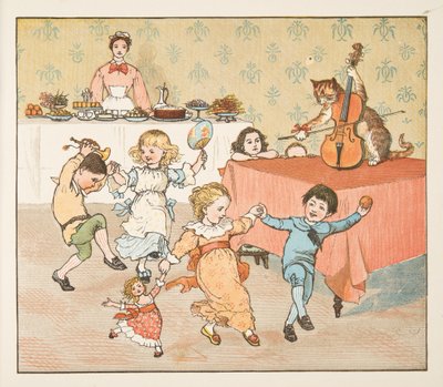 Hey, diddle, diddle, aus The Hey Diddle Diddle Picture Book, veröffentlicht 1882 von Randolph Caldecott