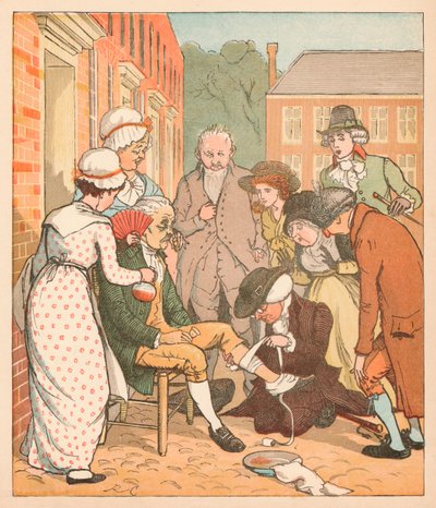 Nachbarn verbinden den Biss des guten Mannes von Islington, um 1879 von Randolph Caldecott