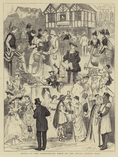 Notizen bei der Shaksperian Show in der Royal Albert Hall von Randolph Caldecott