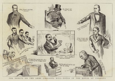 Die Debatte über das Waffen (Irland) Gesetz, Notizen im Unterhaus von Randolph Caldecott