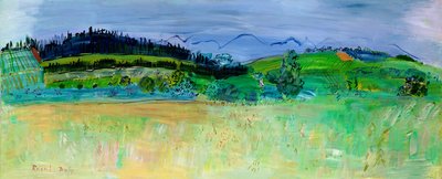 Landschaft der östlichen Pyrenäen, von der Route du Boulou von Raoul Dufy