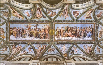 Ansicht der Gewölbe der Loggia von Amor und Psyche von Raphael